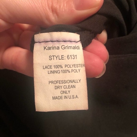 KARINA GRIMALDI Paola Lace Black & White Jumpsuit Size Large NEW - Picture 10 of 10